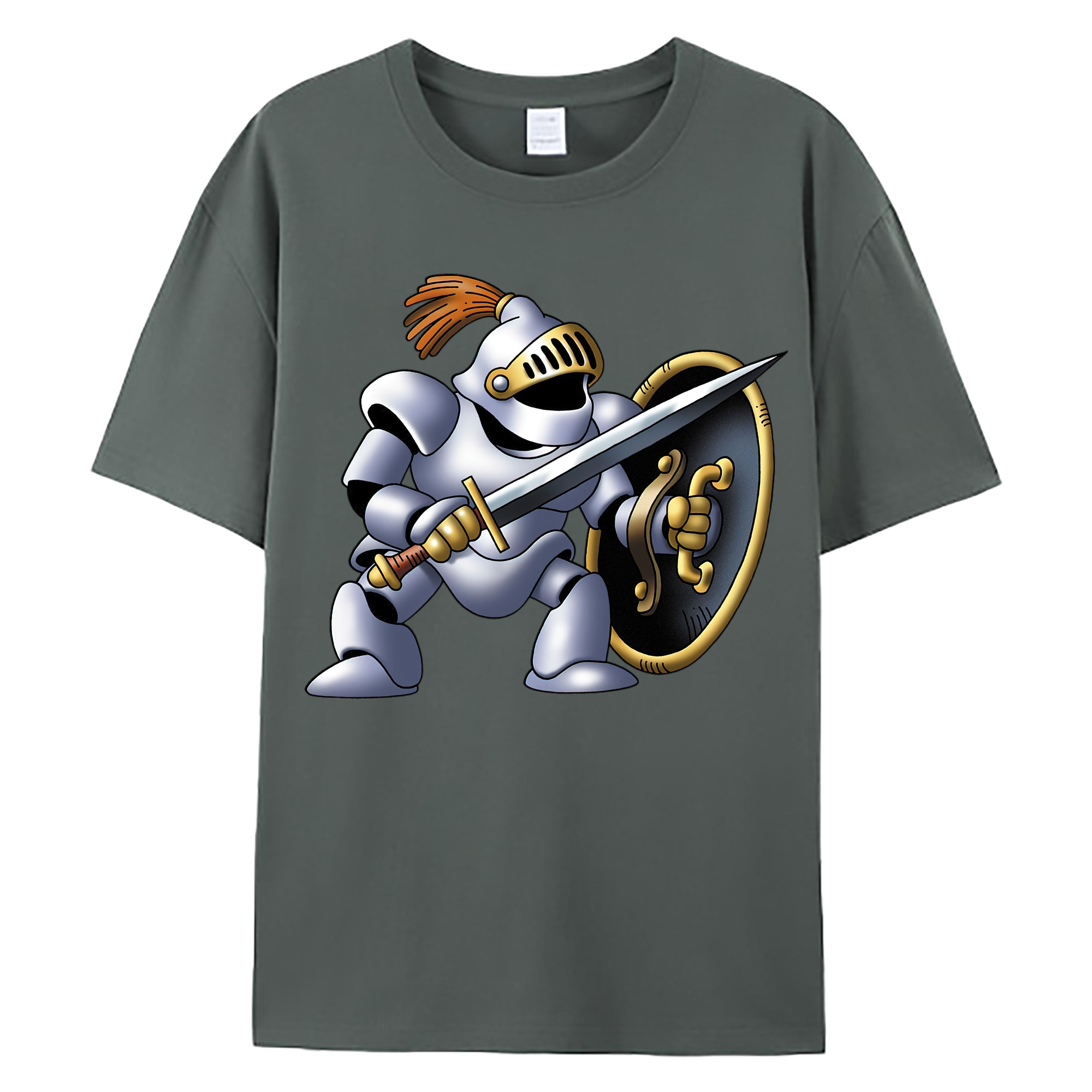 （画像用） ドラゴンクエスト Doragon Kuesuto Dragon Quest 綿100％ メンズ半袖Tシャツ｜肌触りやわらか＆通気性